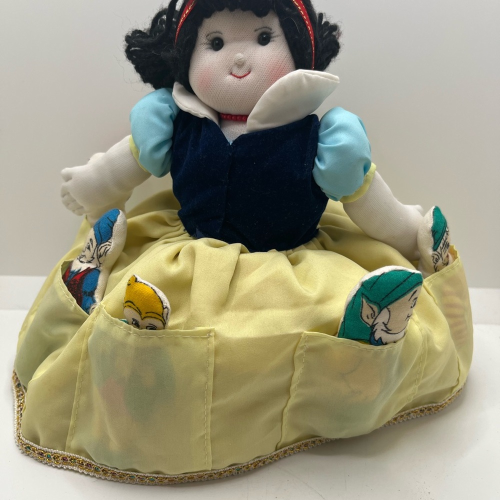 Topsy Turvey Snow White Plush Doll with Yellow Dress with surprise underneath